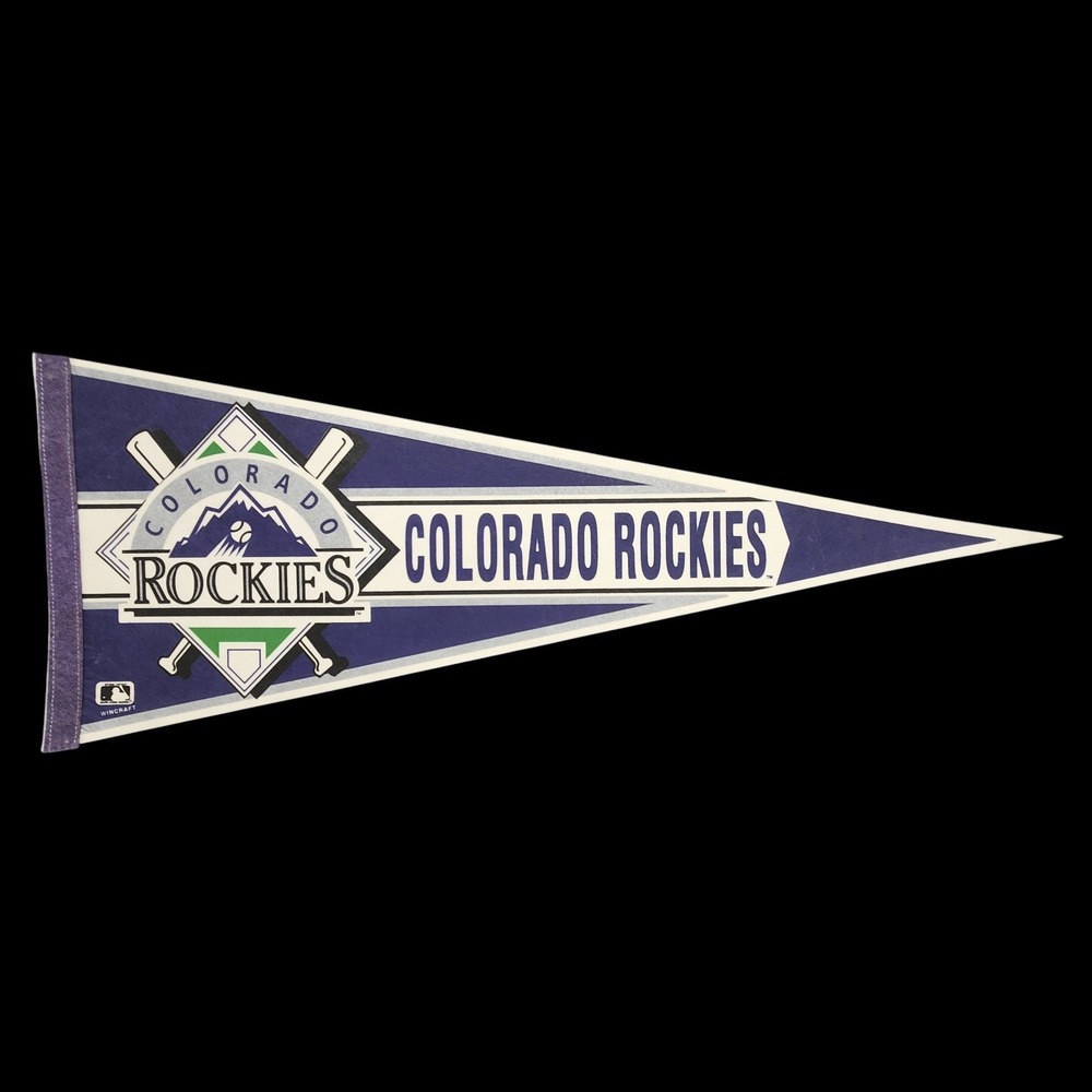 Vintage Colorado Rockies MLB Felt Pennant 30" Full Size Licensed‎ PLEASE READ